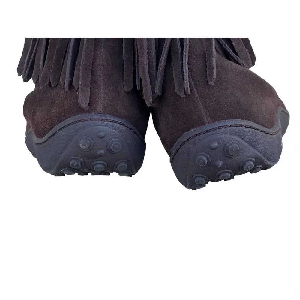 Girls Leather Michael Michael Kors Accents US 4 Brown Ankle Boots Side Boho Fall